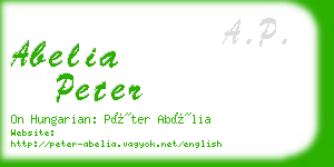 abelia peter business card